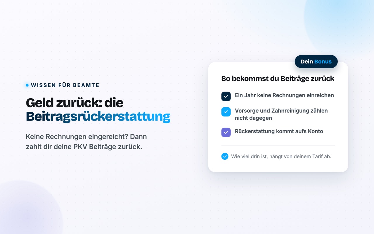 Beitragsrückerstattung: So bekommst du PKV-Beiträge zurück